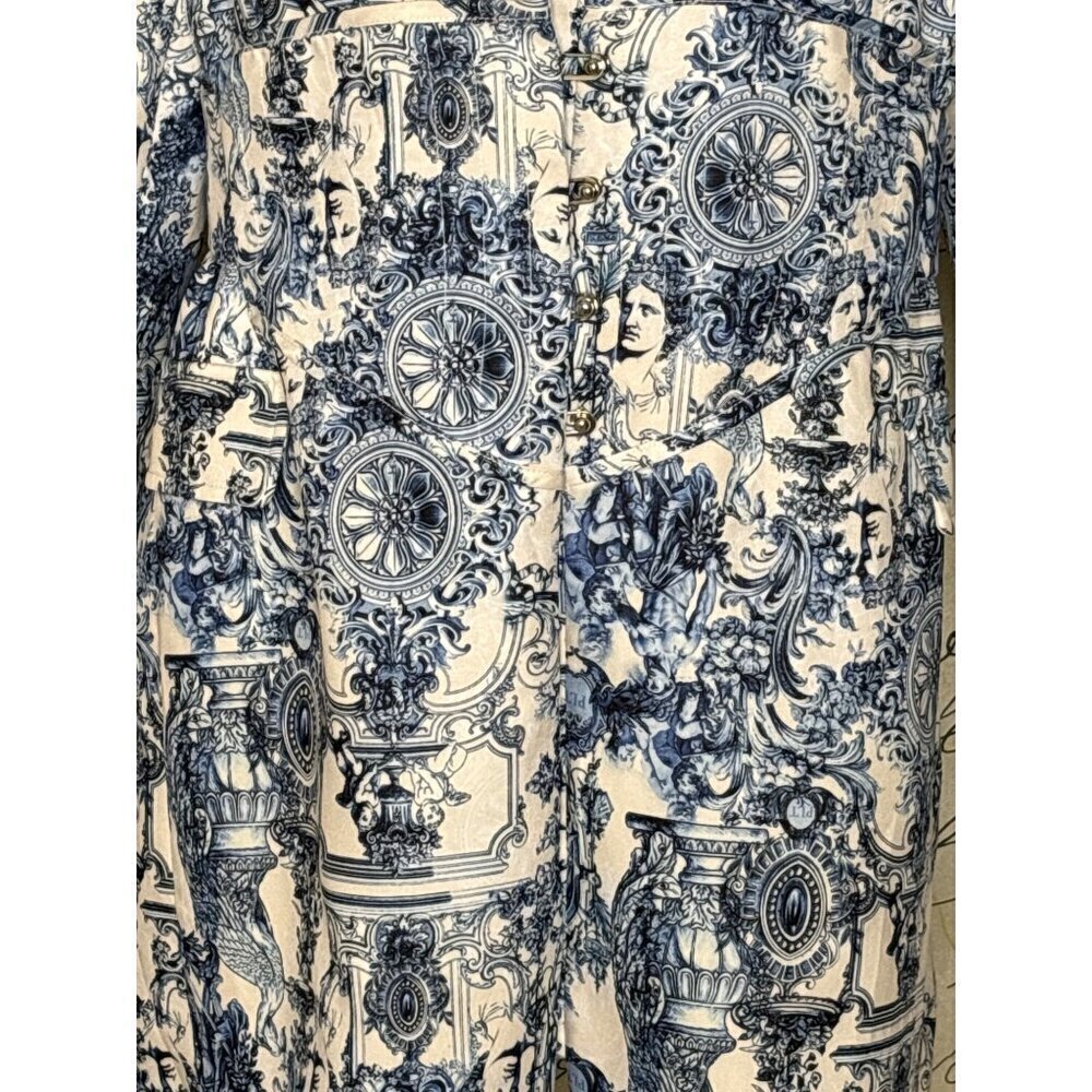 Pretty Little Thing Multi Renaissance Porcelain Pin Blazer Dress, Women's US 10 - Picture 10 of 11